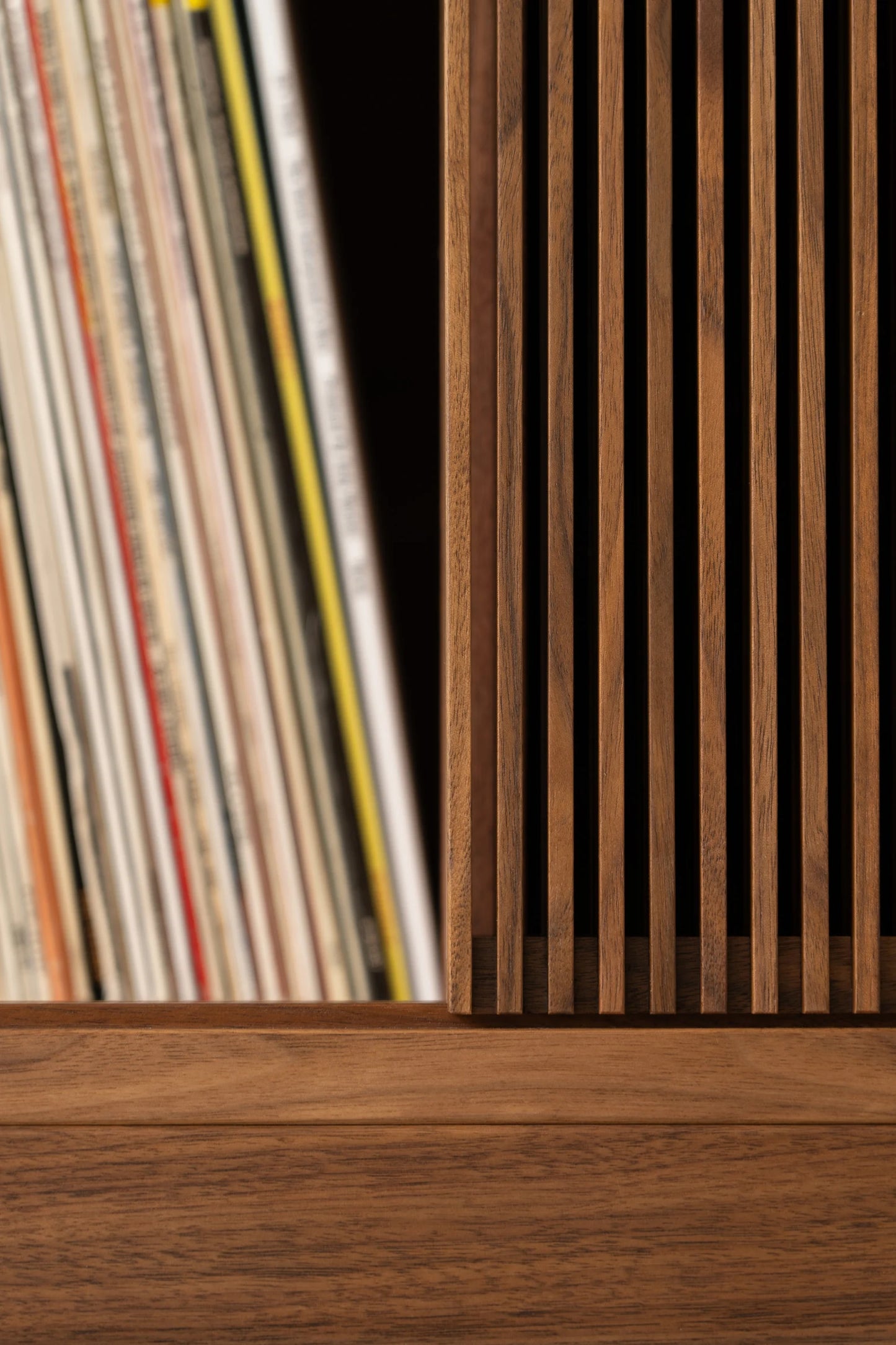 Walnut Record Player Stand